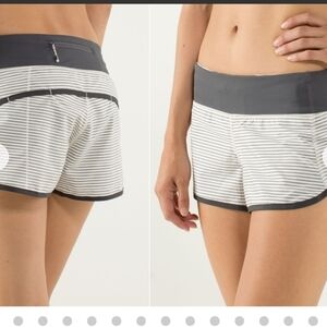 Lululemon Run: Speed Short Hyper Stripe Reflective Angel Wing / Soot Light